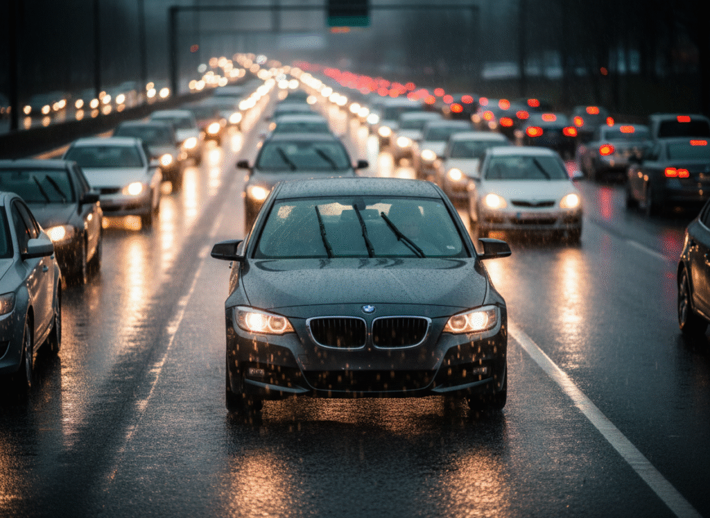 WHen driving in the rain you need to take extra caution to avoid being injured in an accident